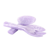 Nashi Home Short Handle Servers - Lavender Swirl