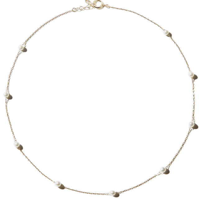 Mizuki  Sea of Beauty. Floating Pearl Chain Necklace - Be On Park