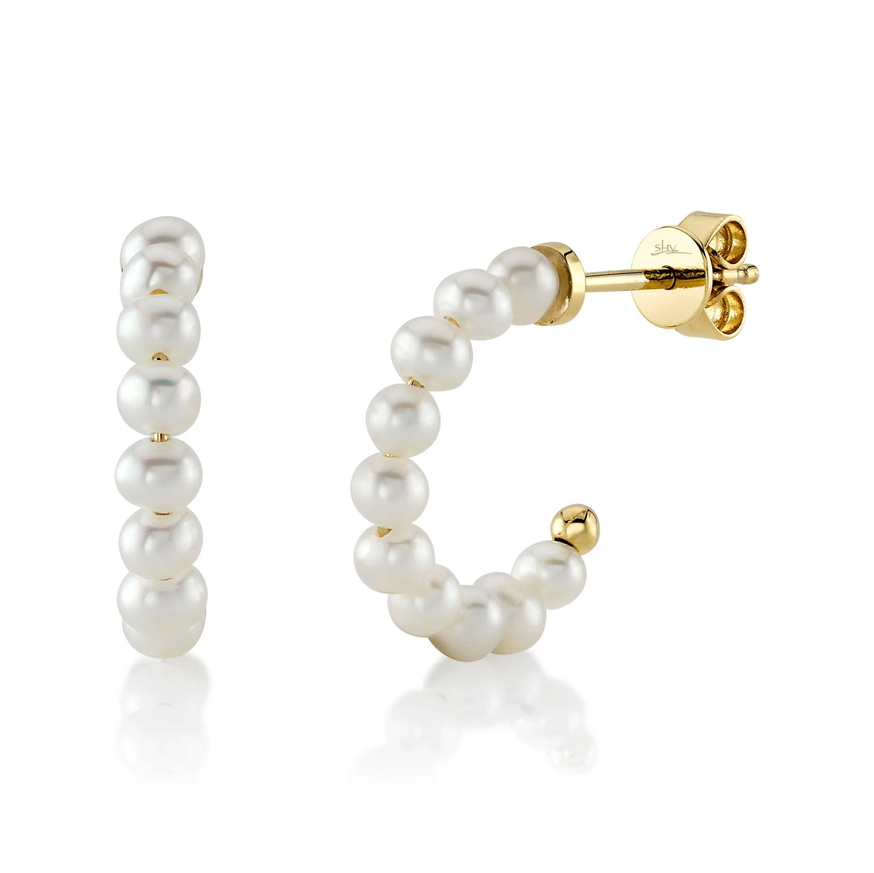 Shy Creation Pearl Hoop Earring - Be On Park