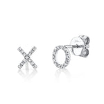 Shy Creation White Gold X&O Diamond Studs - Be On Park