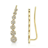 Shy Creation Diamond Ear Crawler earrings - Be On Park