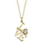 Diamond Bezel "Love" Necklace - Be On Park