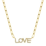 Shy Creation Diamond "Love" Necklace - Be On Park