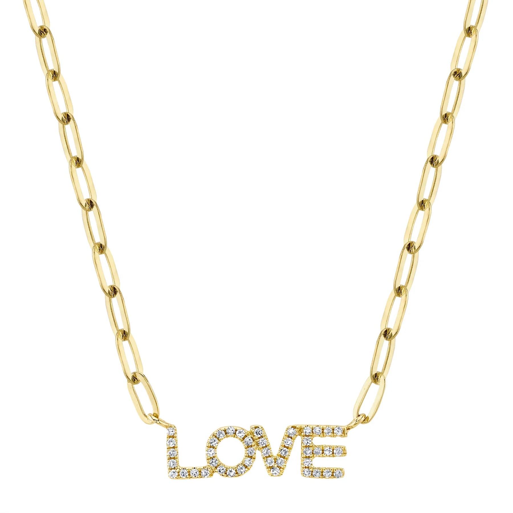 Shy Creation Diamond "Love" Necklace - Be On Park