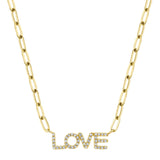 Shy Creation Diamond "Love" Necklace