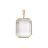 Loquet Baguette Gold Locket on Figaro Chain