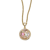 Loquet Mini Round Locket on 16-18" Rolo Chain - Be On Park