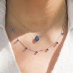 Graziela Blue Sapphire Floating Necklace - Be On Park