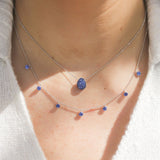 Graziela Blue Sapphire Floating Necklace - Be On Park