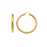 Quality Gold 14K Yellow Gold 5mm Tube Hoop Earrings