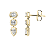 Christopher Designs Mixed Shape Diamond Drop Earrings