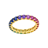 Kimberly Collins Rainbow Sapphire Eternity Band