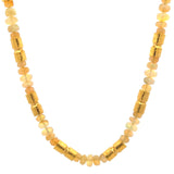 Gurhan One-of-a-kind Ethiopian Bead and Hammered Gold Tube Necklace