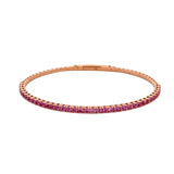 Be On Park Rose Gold Pink Sapphire Flexi Bangle - Be On Park
