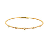Be On Park Yellow Gold Diamond Station Flexi Bangle - Be On Park