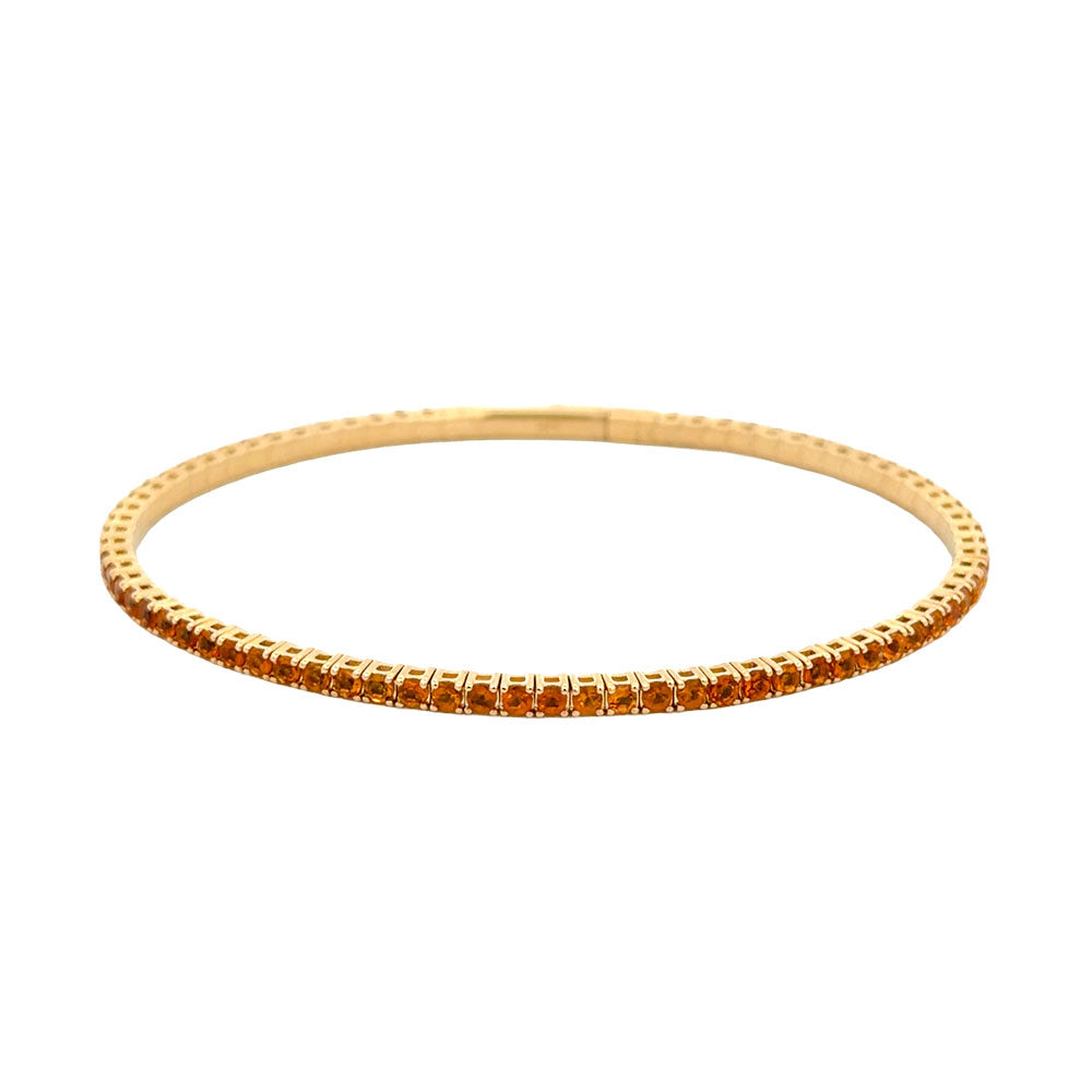 be On Park Yellow Gold Citrine Flexi Eternity Bangle - Be On Park