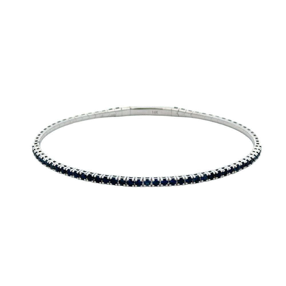 Be On Park White Gold Sapphire Flexi Bangle - Be On Park