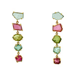 Lauren K Yellow Gold & Tourmaline Drop Earrings - Be On Park