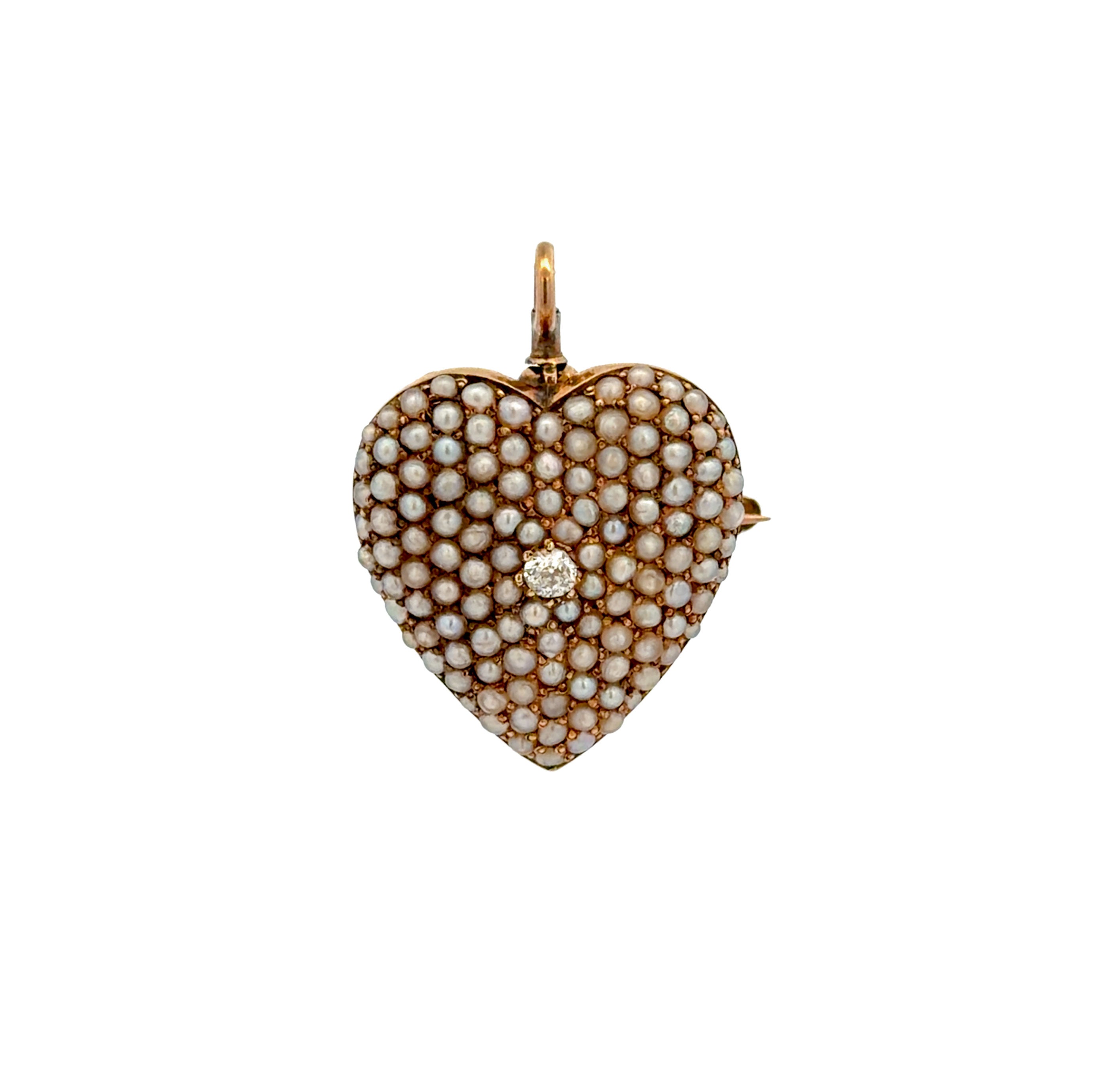 Vintage Seed Pearl Heart Charm - Be On Park