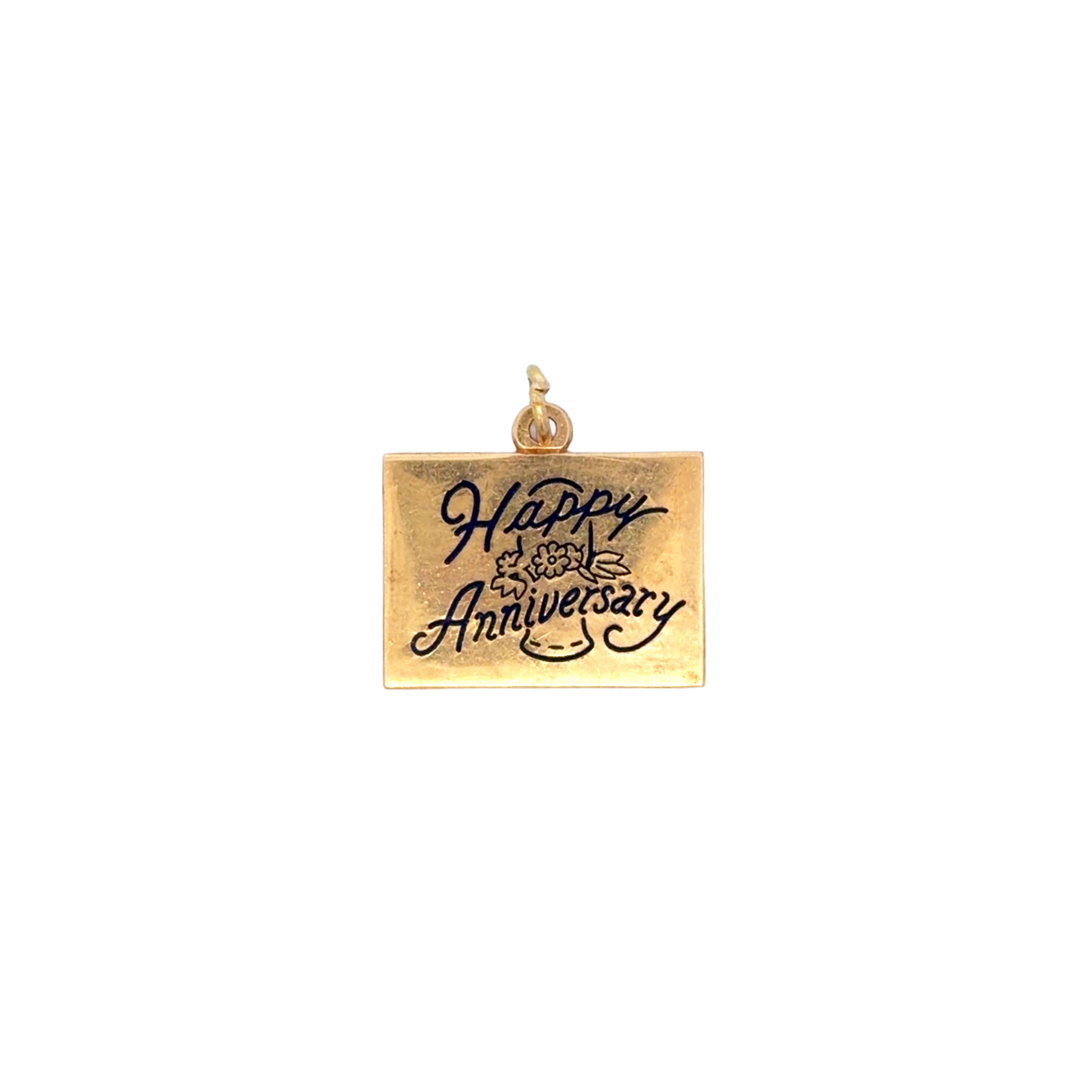 Vintage Happy Anniversary Charm - Be On Park