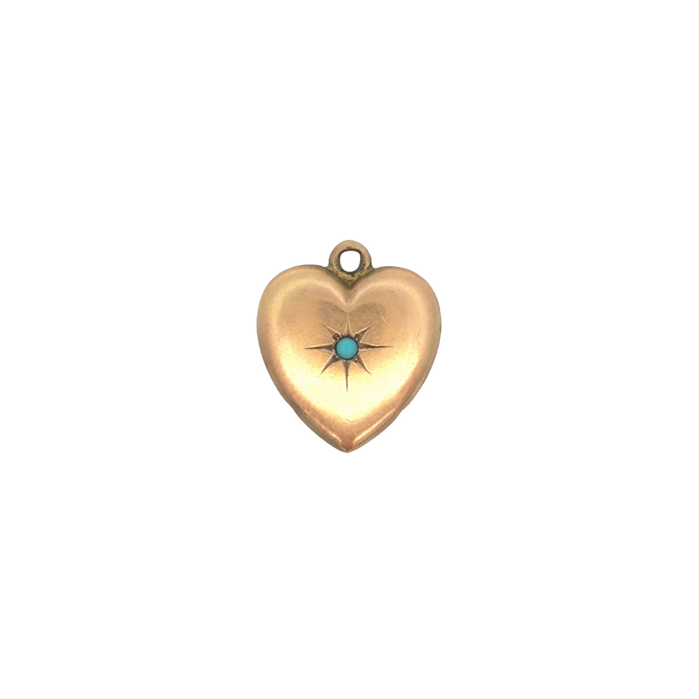 Vintage Turquoise Heart Charm - Be On Park