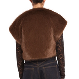 Misa Kira Vest in Dark Brown