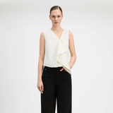 Derek Lam Ubah Origami Pleated Top Ivory