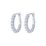 Kwiat 18K White Gold Petite Diamond Hoop Earrings