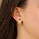 Kwiat Colonnade Ashoka Diamond Hoop Earrings in 18K Yellow Gold & Platinum