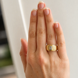 Kwiat Colonnade 18K Yellow Gold & Platinum Diamond Bombe Ring