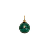 Devon Woodhill 18K Yellow Gold Diamond Malachite Morning Star Charm