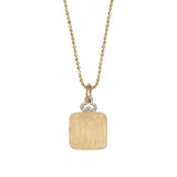 Devon Woodhill 18K Yellow Gold Diamond Trefoil Classic Pillow Locket