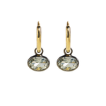 By Pariah Green Amethyst & Black Rhodium Orbit Hoops - Be On Park