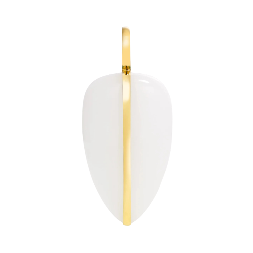 By Pariah Large Pebble Pendant in White Agate - Be On Park