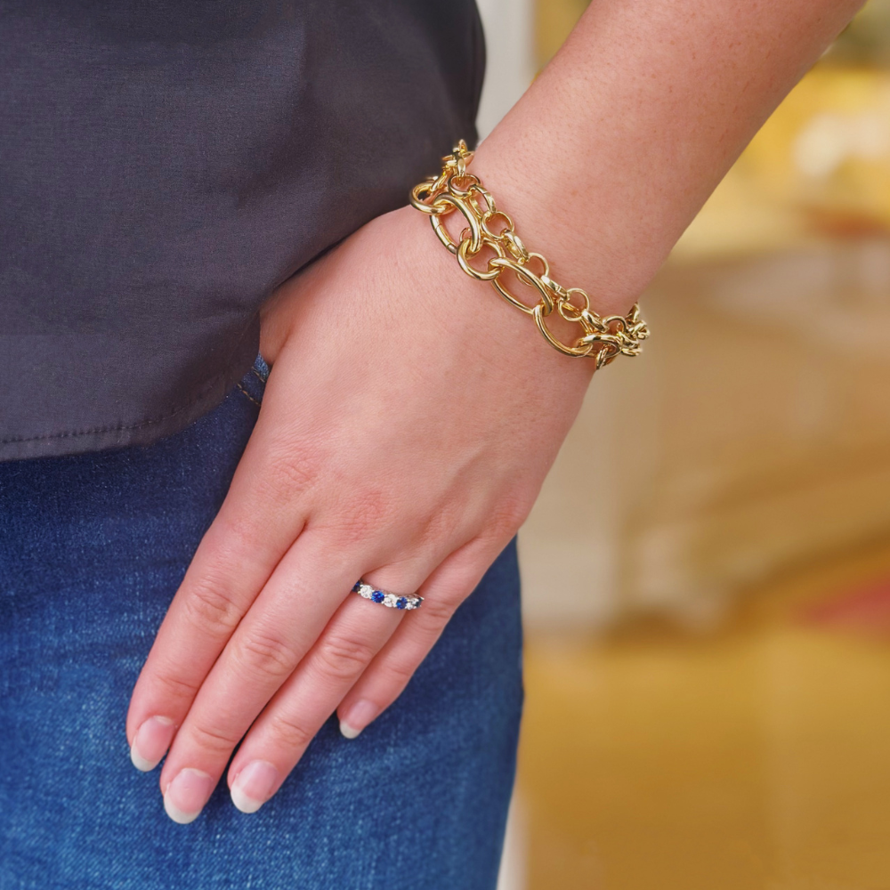 Roberto Coin Alternating Oval and Round Link Bracelet - Be On Park