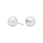 Be On Park 14k White Gold Pearl 8MM Studs - Be On Park