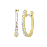Roberto Coin Diamond Pavé Huggie Earrings