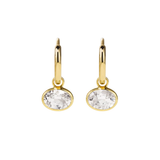 By Pariah Orbit Topaz Hoop Earrings
