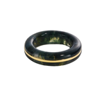 By Pariah Essential Gem Stacking Ring Green Moss Agate - Be On Park