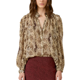 Alix of Bohemia Annabel Lemon Snakeskin Shirt