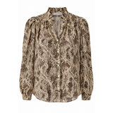 Alix of Bohemia Annabel Lemon Snakeskin Shirt