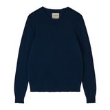 Jumper 1234 Cashmere Distressed Crew in New Navy