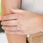 Graziela 3-Sided Pink Sapphire Pink Rhodium Band - Be On Park