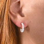 Shy Creation Pearl Hoop Earring - Be On Park
