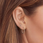 Shy Creation Diamond Horseshoe Stud Earrings - Be On Park