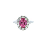 XO Exceptional White Gold Pink Tourmaline and Diamond Ring - Be On Park