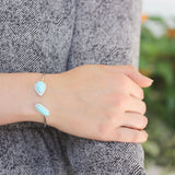 Yael Designs pear turquoise, oval turquoise, and diamond bracelet