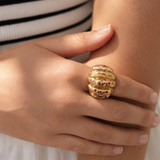 Vintage Star-Set diamond and ruby statement Ring