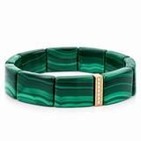 Sydney Evan Malachite & Diamond Spacer Bracelet