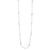 Monica Rich Kosann 40" sterling silver "My Sun, Moon, & Stars" necklace with moonstones and white sapphires